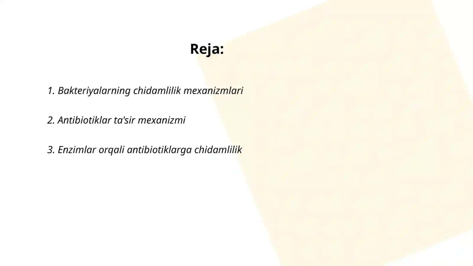 Bakteriyalarning chidamlilik mexanizmlari 2