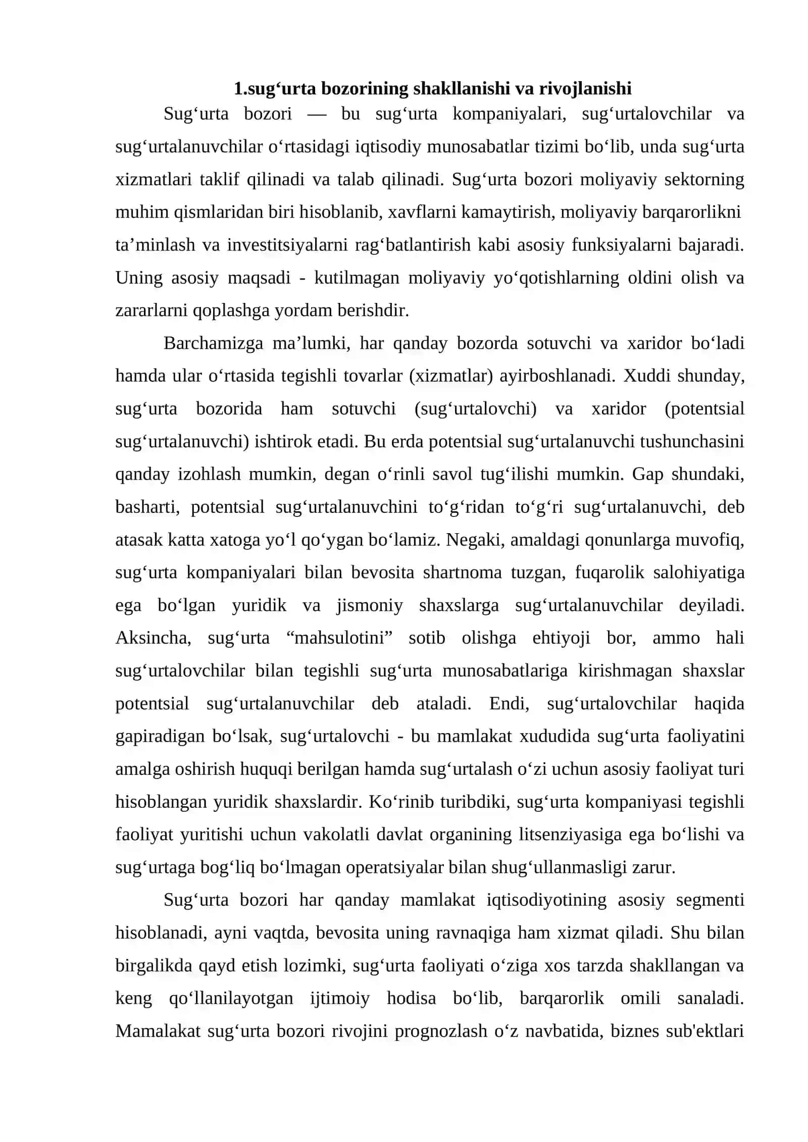 Sug'urta bozori 2