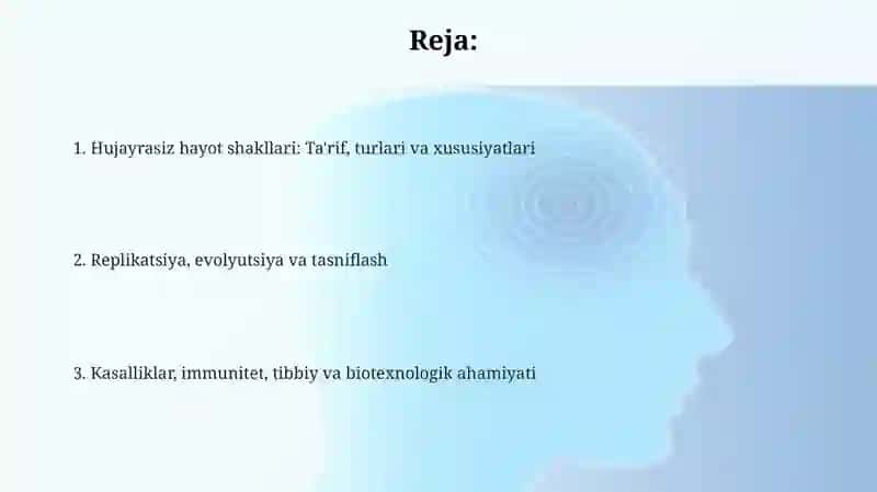 Hayotning hujayrasiz shakllari 2