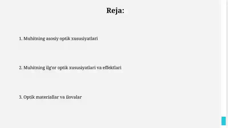 Yorug'likning muhit bilan o'zaro ta'siri 2