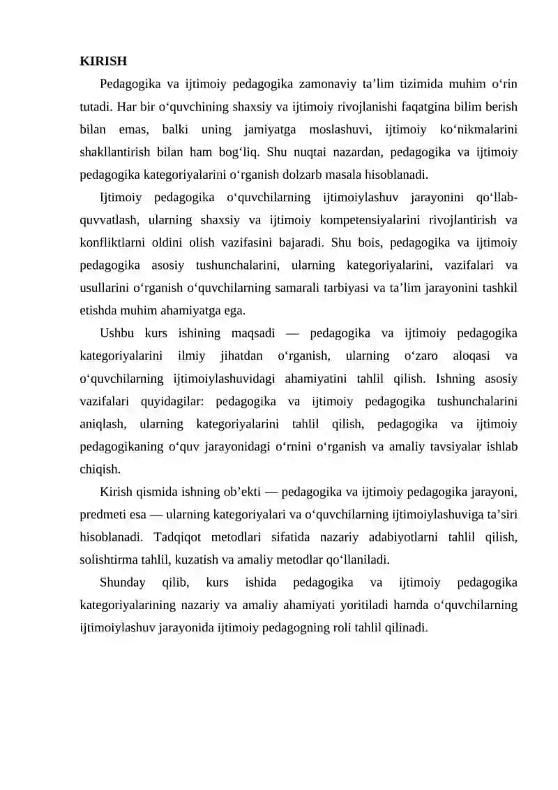 Ijtimoiy pedagogika va pedagogika kategoriyalar 2