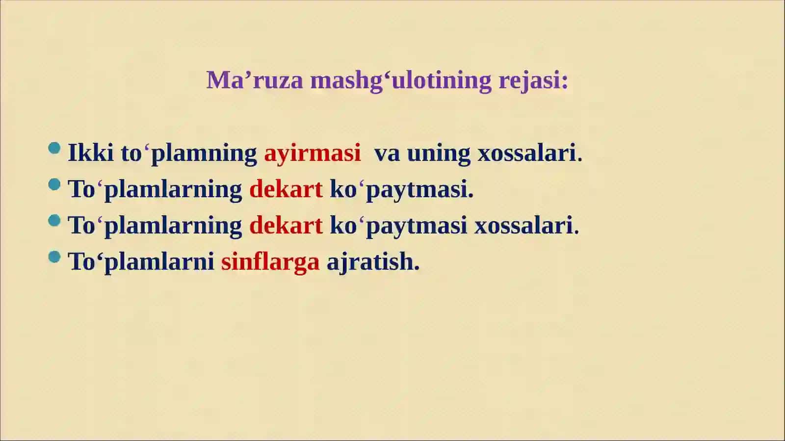 BOSHLANG‘ICH TA’LIMDA MATEMATIKA FANIDAN TAQDIMOT 2