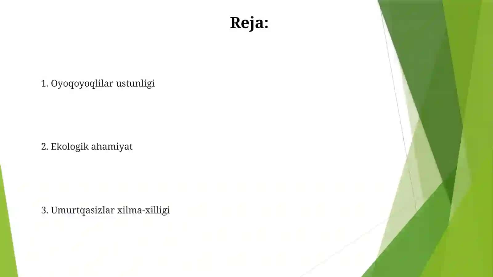 Umurtqasiz hayvonlar 2