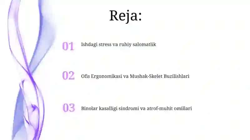 Ofis Ergonomikasi va Mushak-Skelet Buzilishlari 2