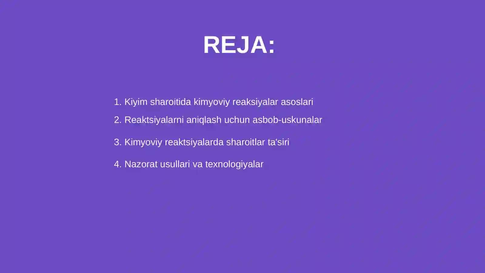 Uy sharoitida kimyoviy reaksiyalarni aniqlash 2