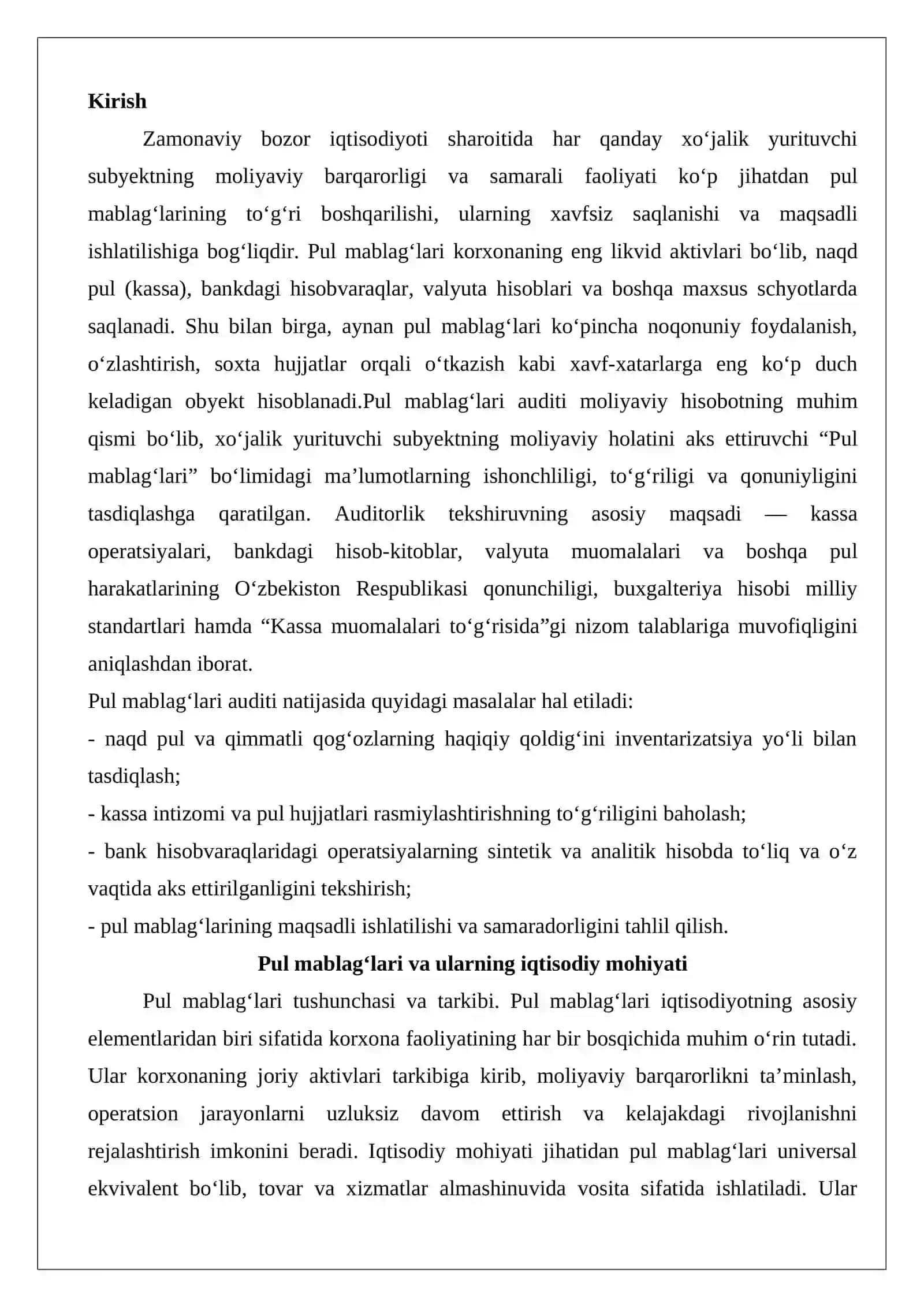 Pul mablag‘lari auditi 2