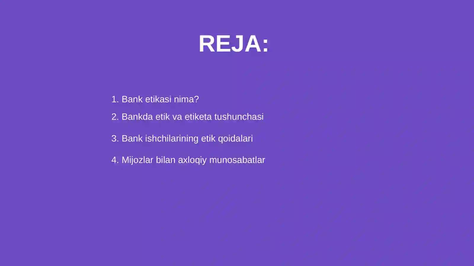 Bank etikasi va etiketi 2