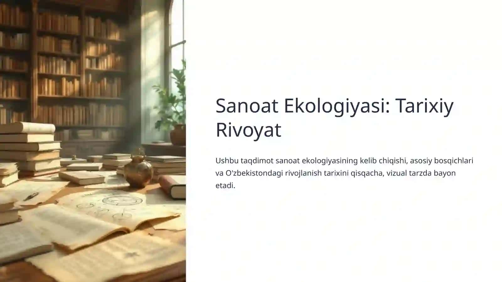Sanoat ekologiyasining rivojlanish tarixi 2