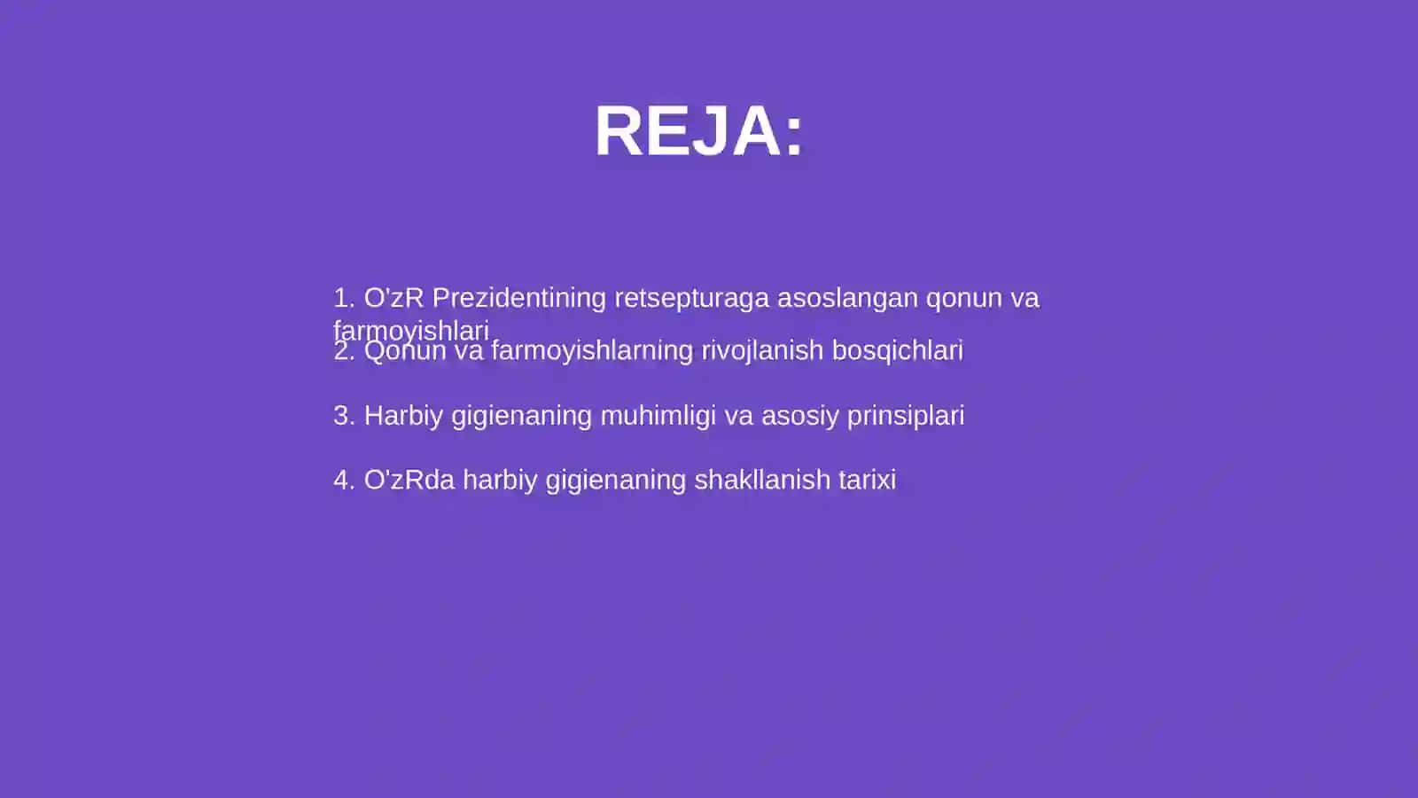 Harbiy gigienaning rivojlanish tarixi 2