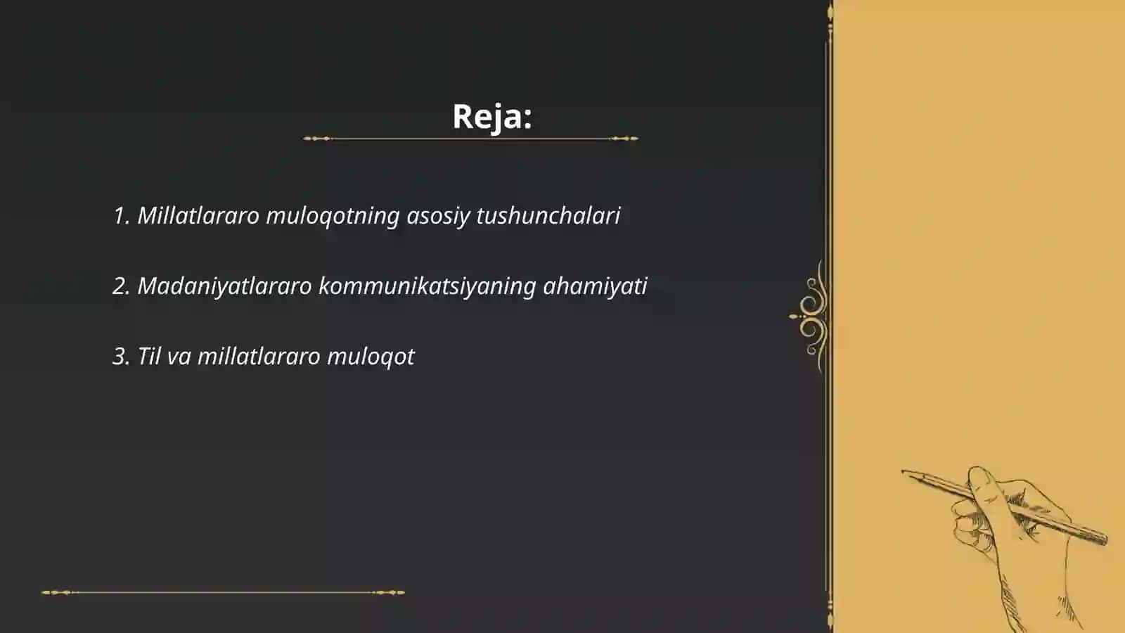 Millatlararo muloqot madaniyati 2