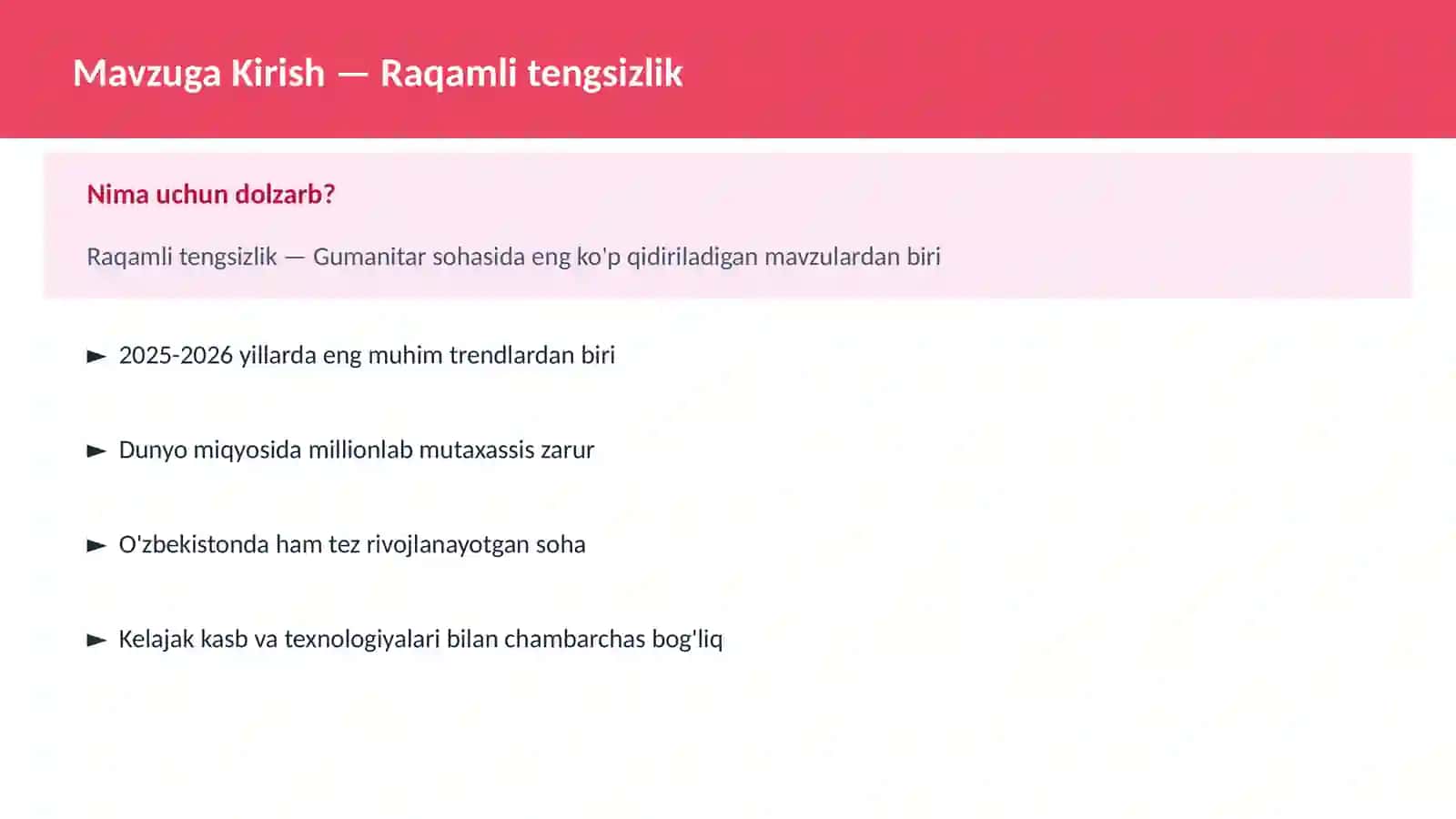 Raqamli tengsizlik 2