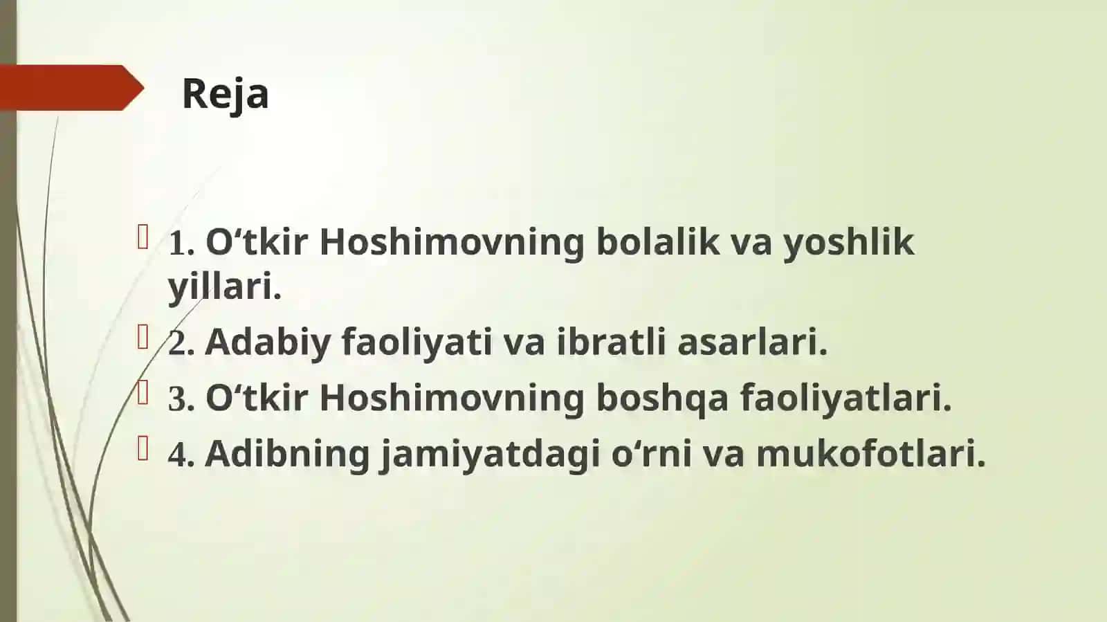 O'tkir Hoshimov hayoti va ijodi 2