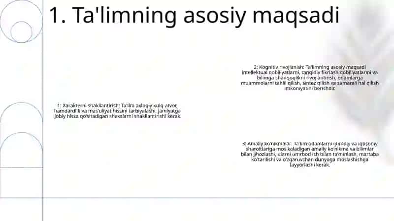 Talimning Asosiy Vazifalari 2