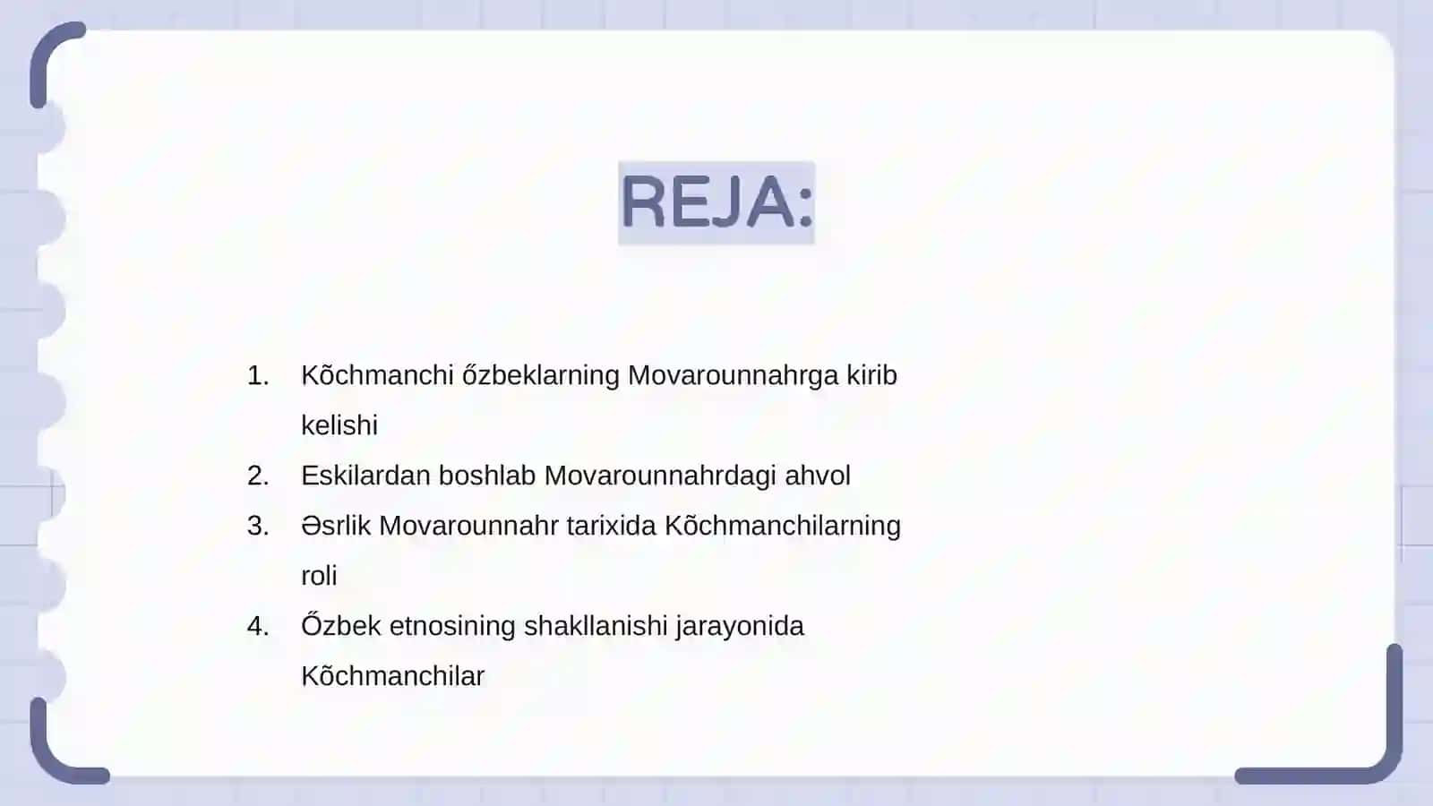Kõchmanchi őzbeklarning Movarounnahrga kirib kelishi 2