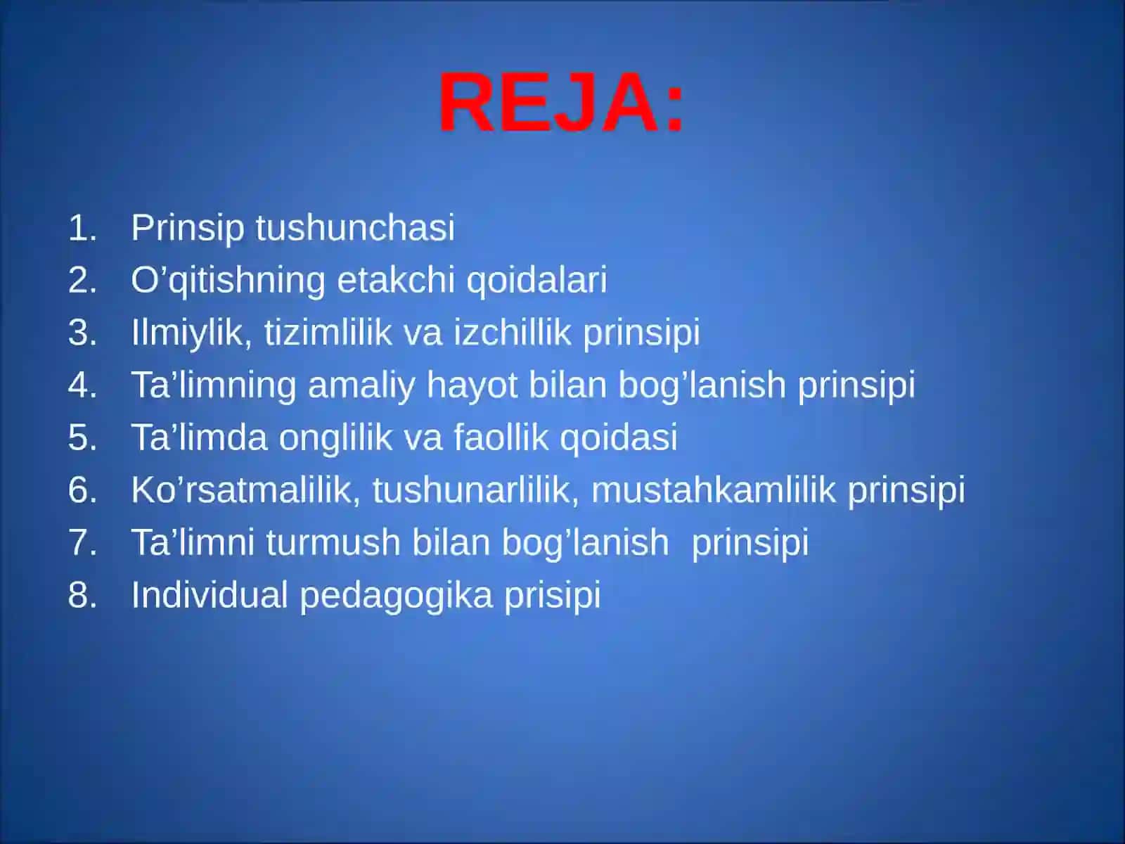 Ta'lim qonuniyatlari 2