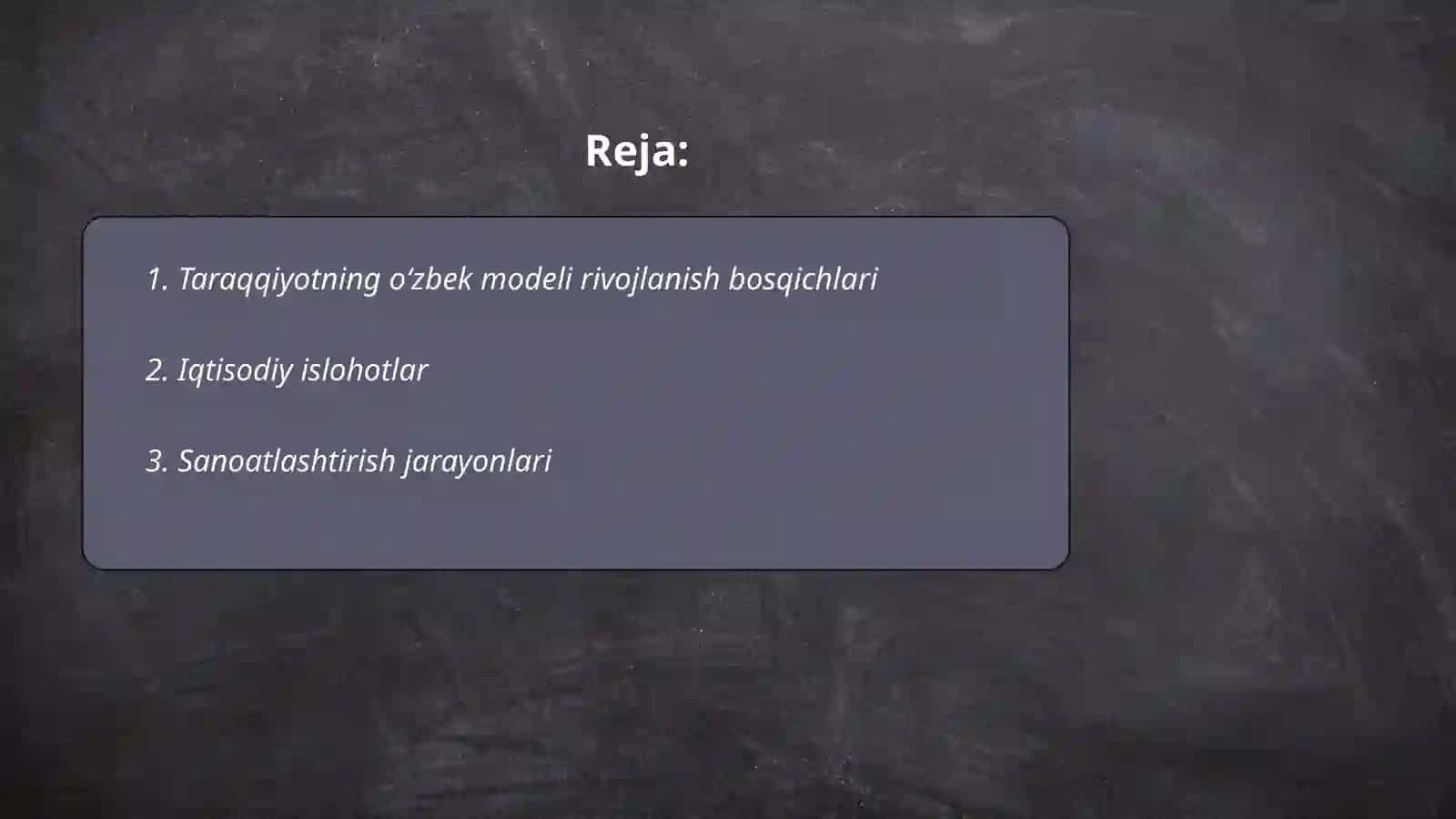 Taraqqiyotning oʻzbek modeli 2