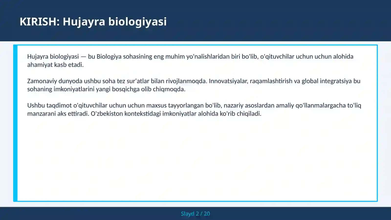 HUJAYRA BIOLOGIYASI 2