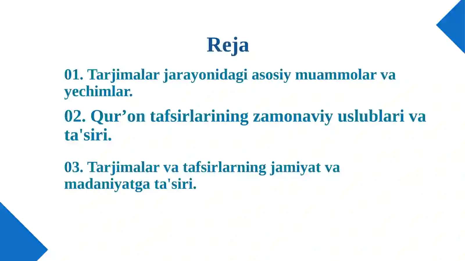 Mustaqillik yillarida Qurʼonning oʻzbek tilga tarjima qilinishi va tafsirlari 2