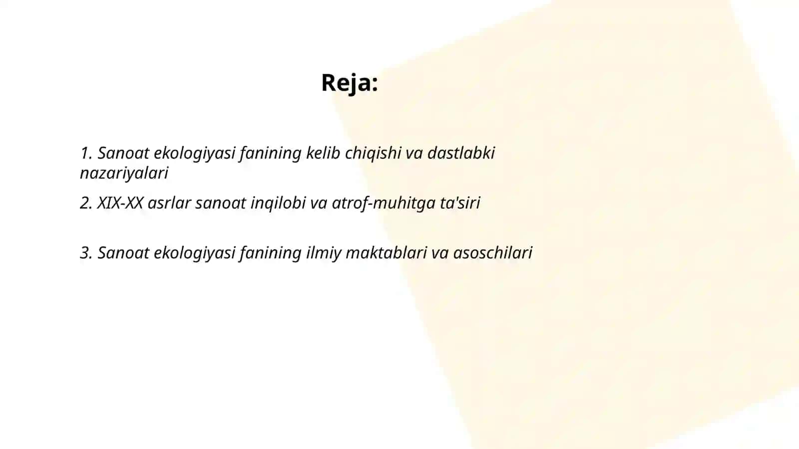 Sanoat ekologiyasi fanining rivojlanish tarixi 2