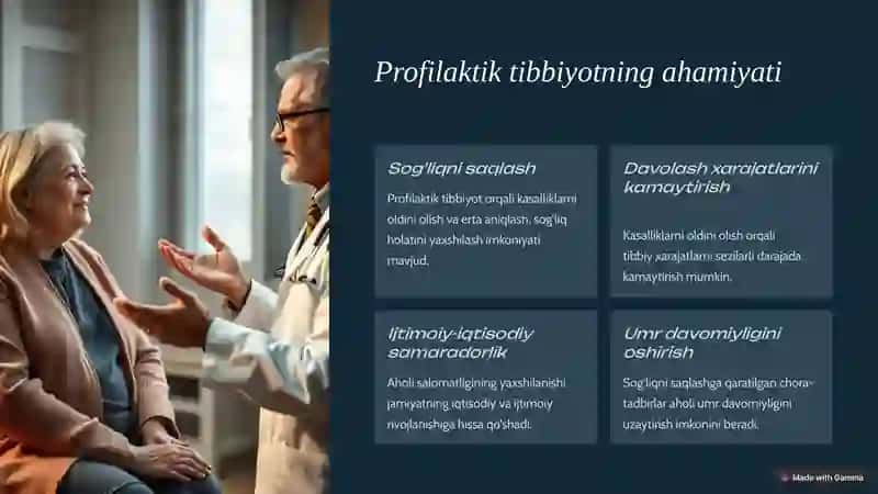 Profilaktik Tibbiyotning Ahamiyati 2