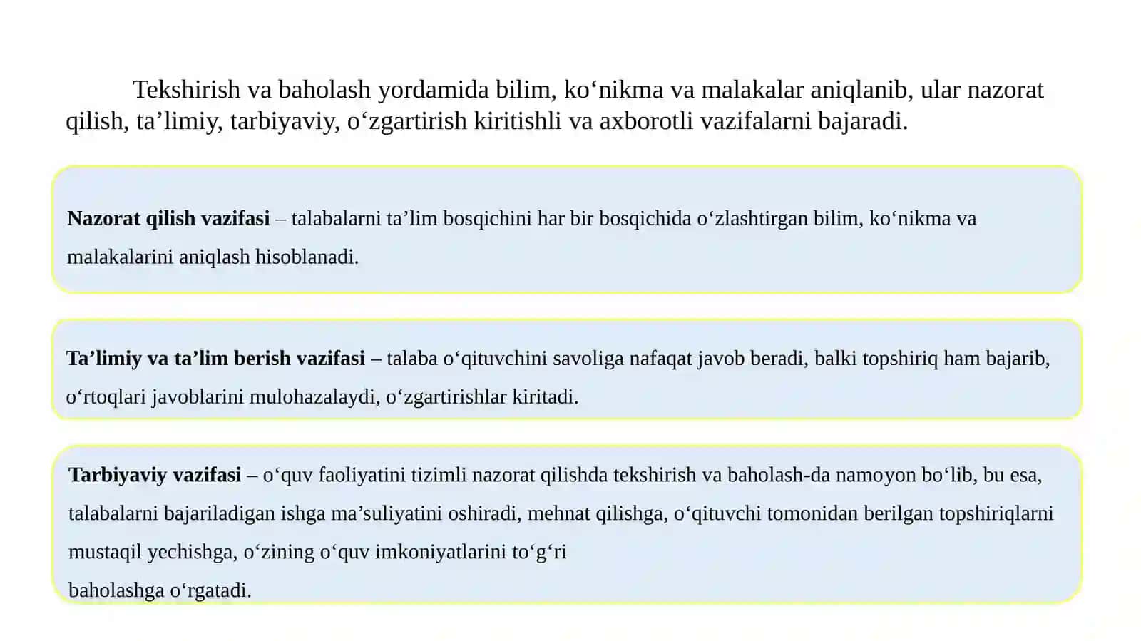 OLIY TA’LIM TASHKILOTLARIDA TALABALAR BILIMINI NAZORAT QILISH USULLARI 2