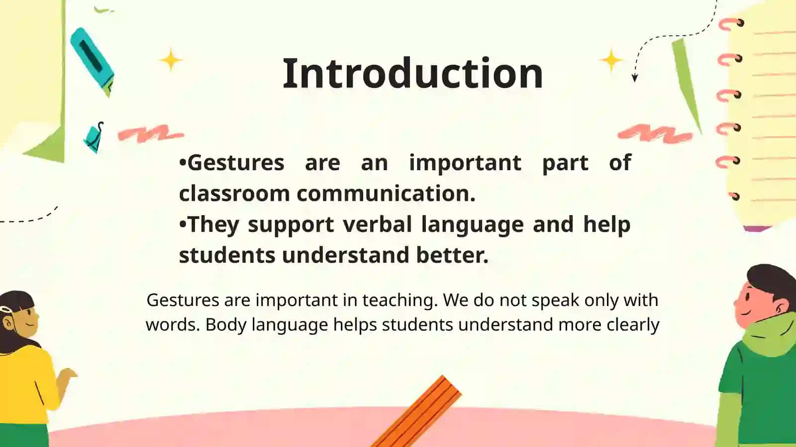 The role of teacher’s gesture in the classroom 2