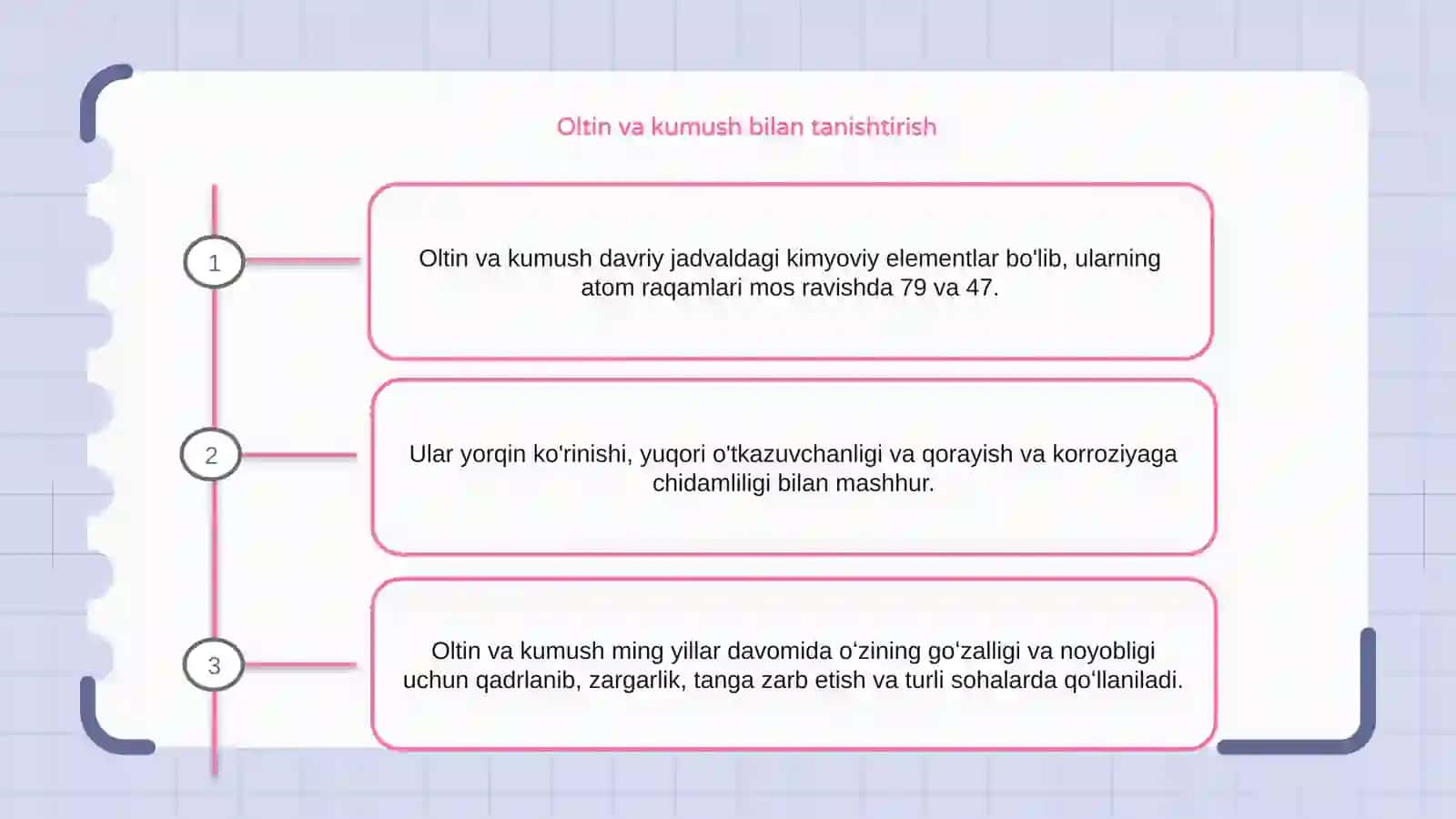 Oltin va kumushning fizik-kimyoviy xossalari 2