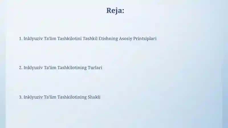 Inklyuziv Ta'lim Tashkilotini Tashkil Etishning Asosiy Printsiplari 2