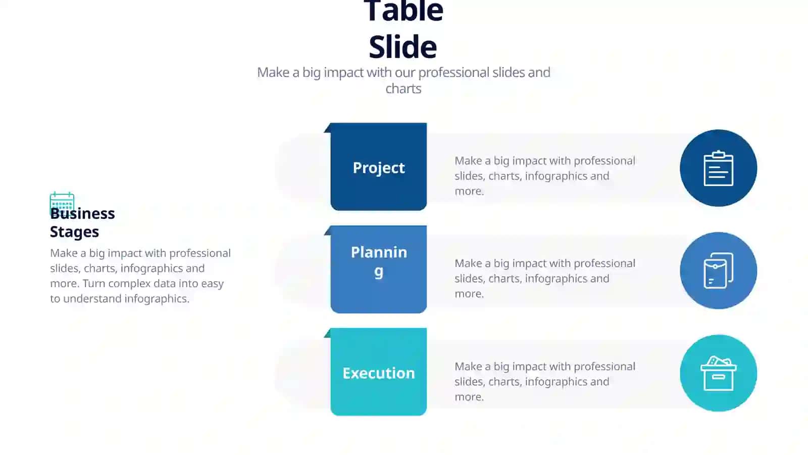 Make a big impact with our professional slides and charts 2