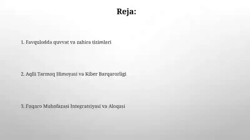 ELEKTR XAVFSIZLIGINI TAMINLOVCHI ZAMONAVIY TEXNIKA TEXNOLOGIYALAR.URUSH DAVRIDA FUQARO MUHOFAZASI 2