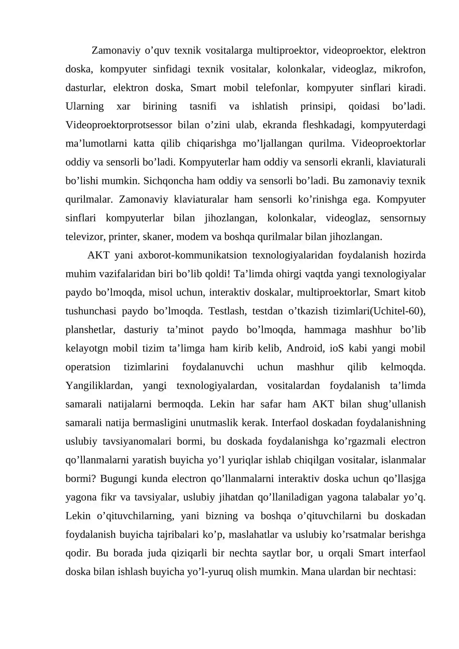 Zamonaviy o’quv-texnik vositalar 2