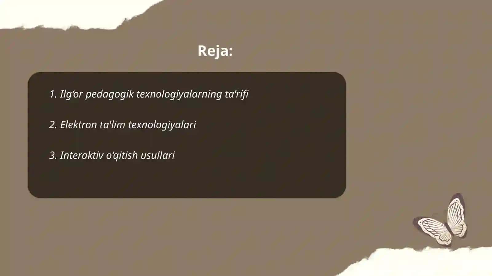 Ilg‘or pedagogik texnologiyalar 2