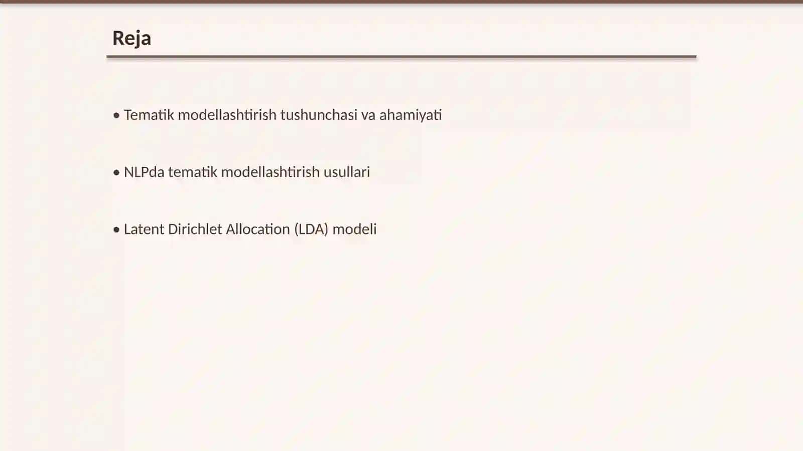 Tematik modellashtirish 2