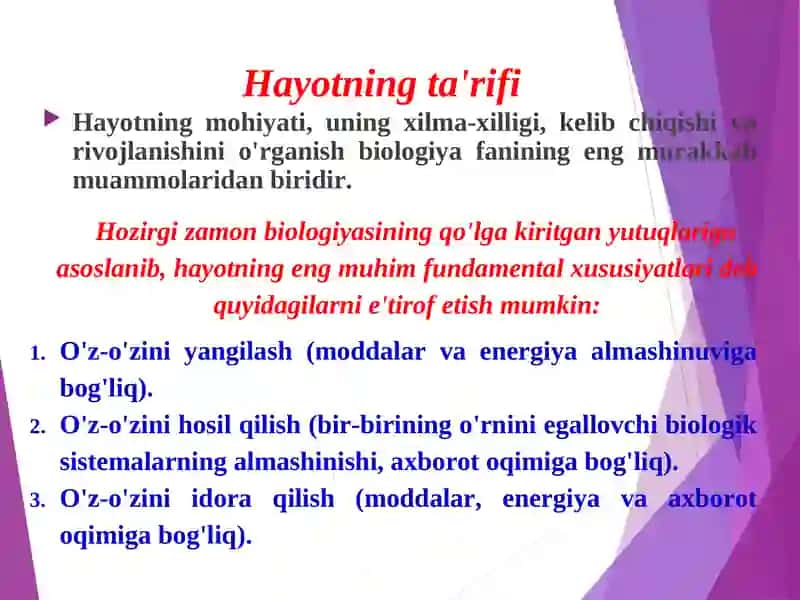 Yerda hayotning paydo bo`lishi 2