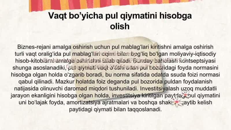 Biznes-rejaning samaradorligini baholash 2
