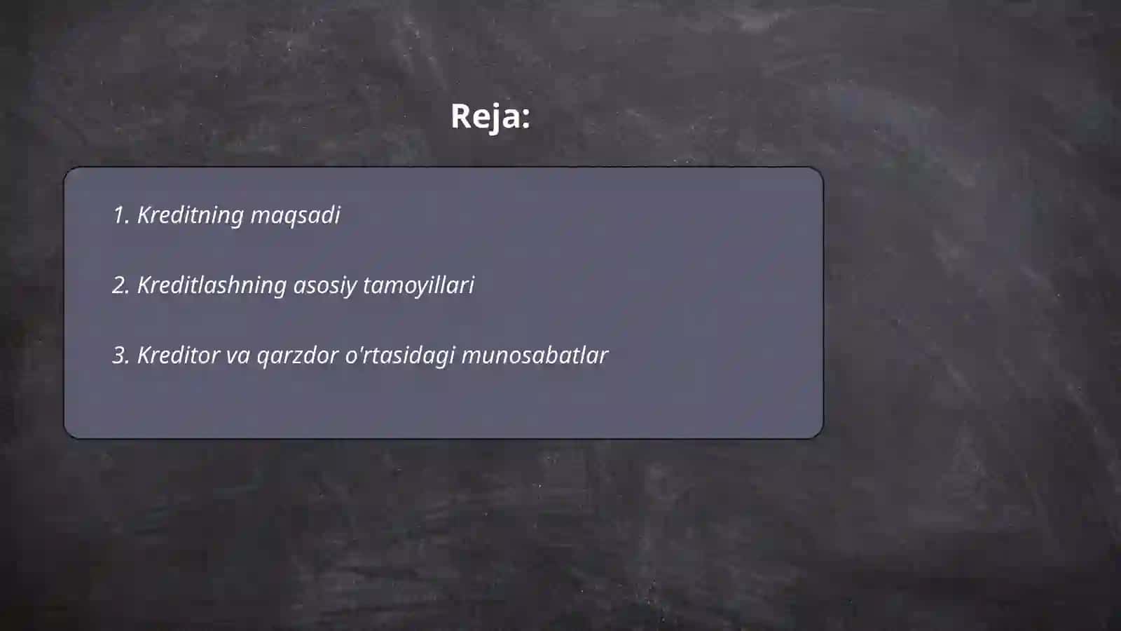 Kreditning maqsadi 2