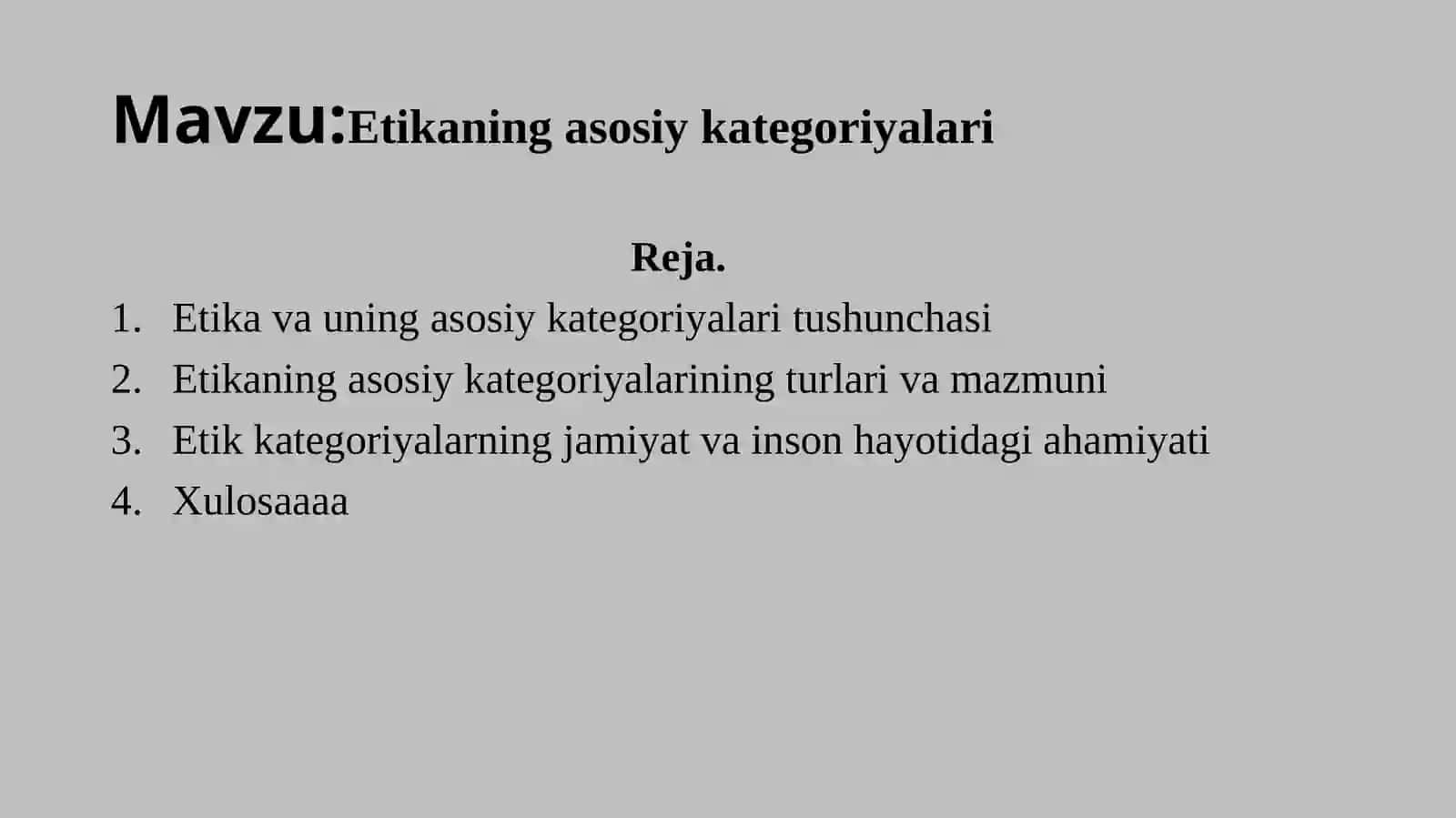 Etikaning asosiy kategoriyalari 2