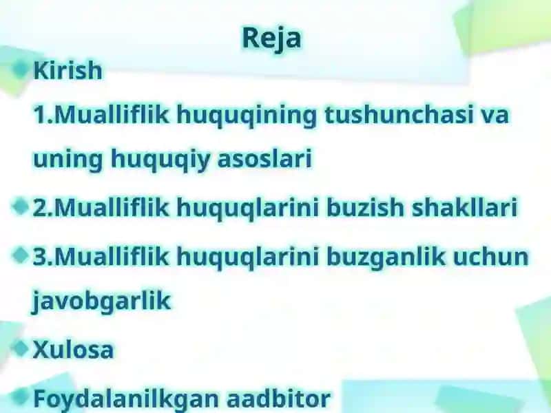 Mualliflik huquqlari 2