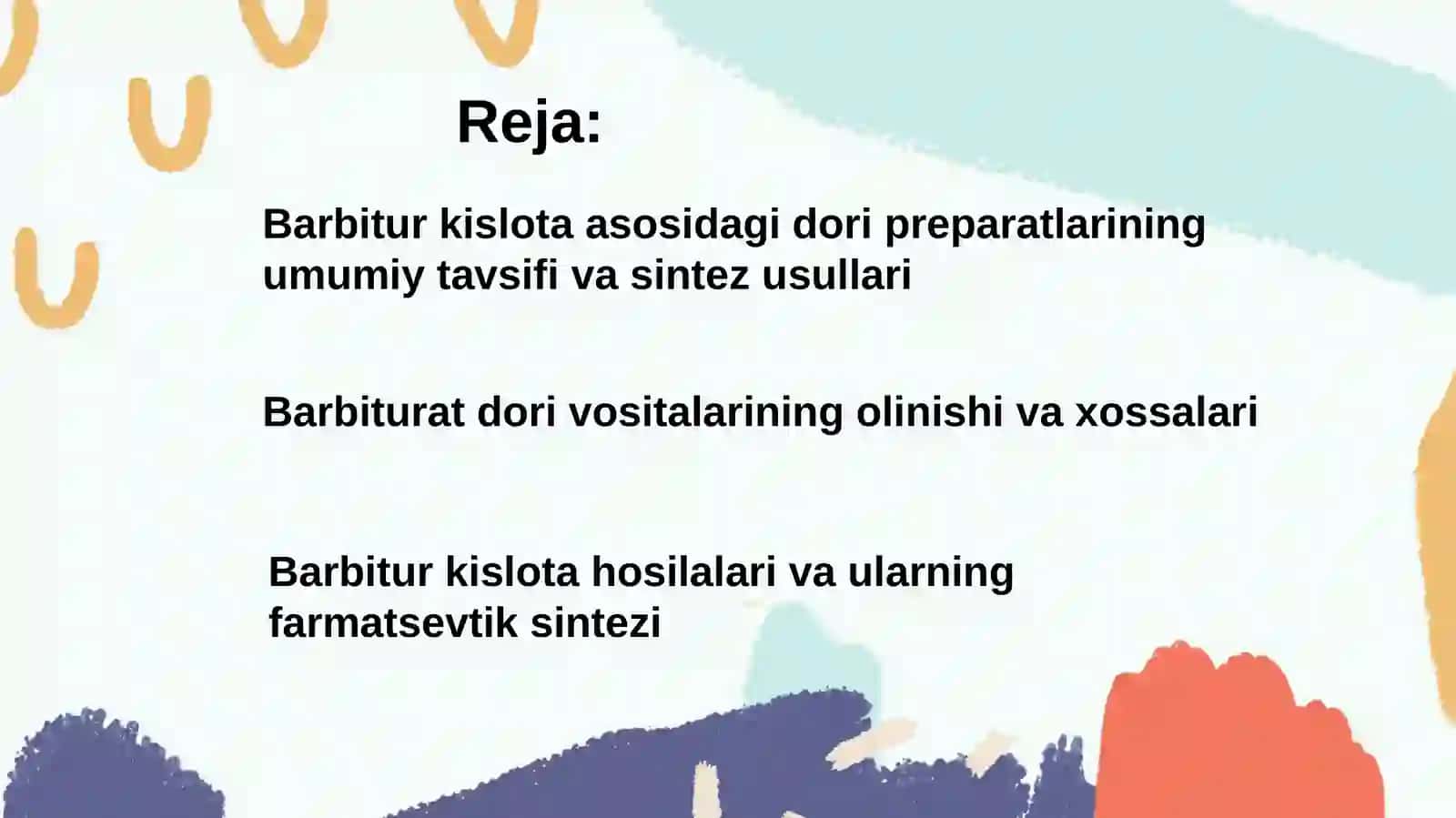 Barbitur kislota asosidagi dori preparatlarining sintezi 2