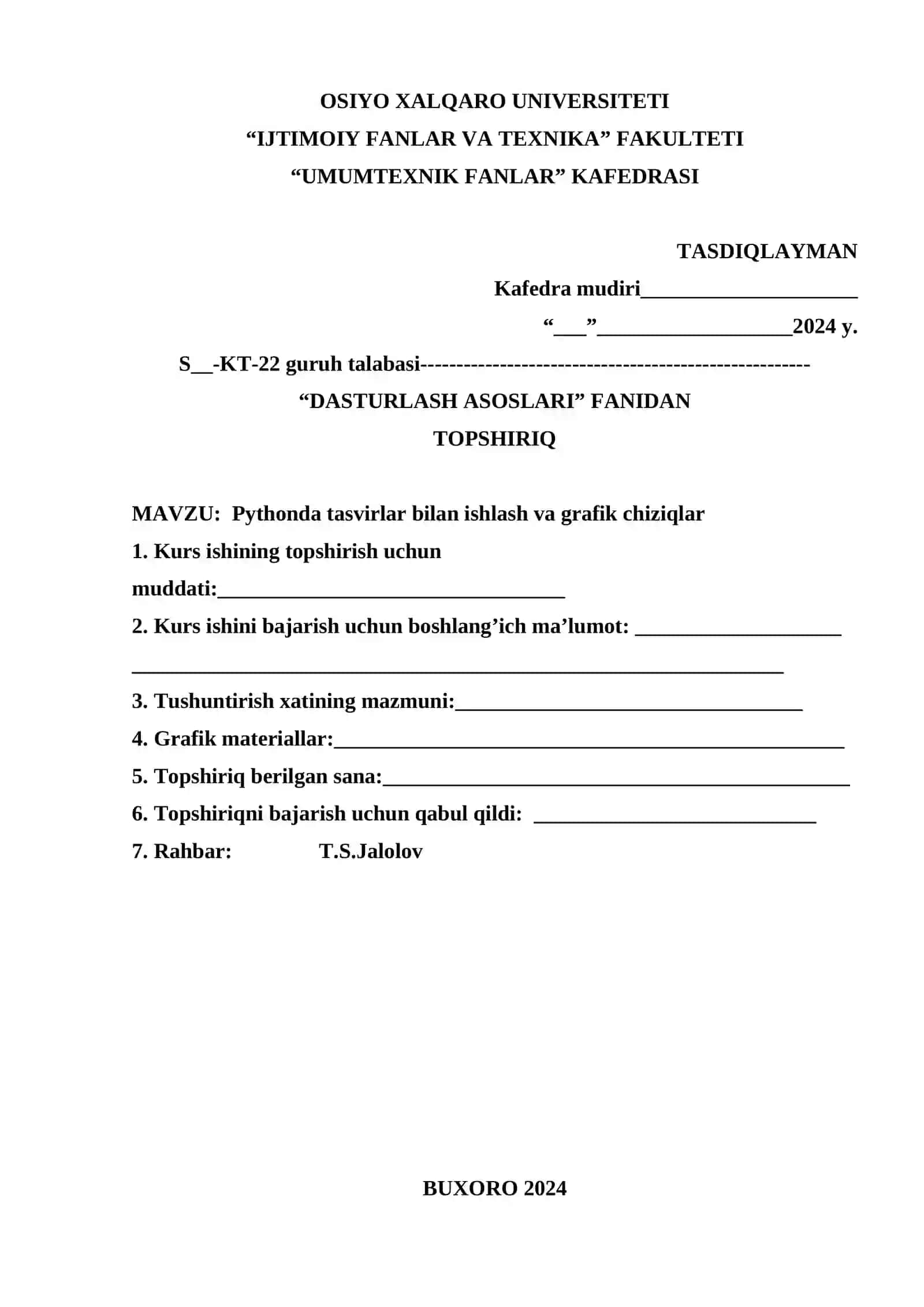 Pythonda tasvirlar bilan ishlash va grafik chiziqlar 2