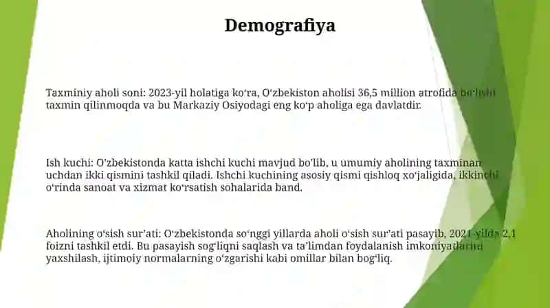 O'Zbekiston Aholisi Va Mehnat Resurslari. 2