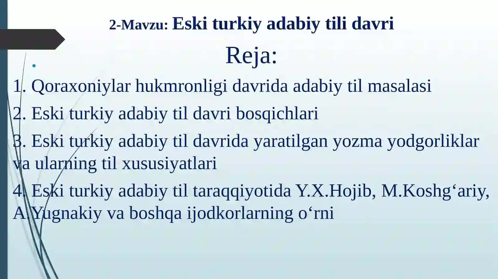 Eski turkiy adabiy tili davri 2