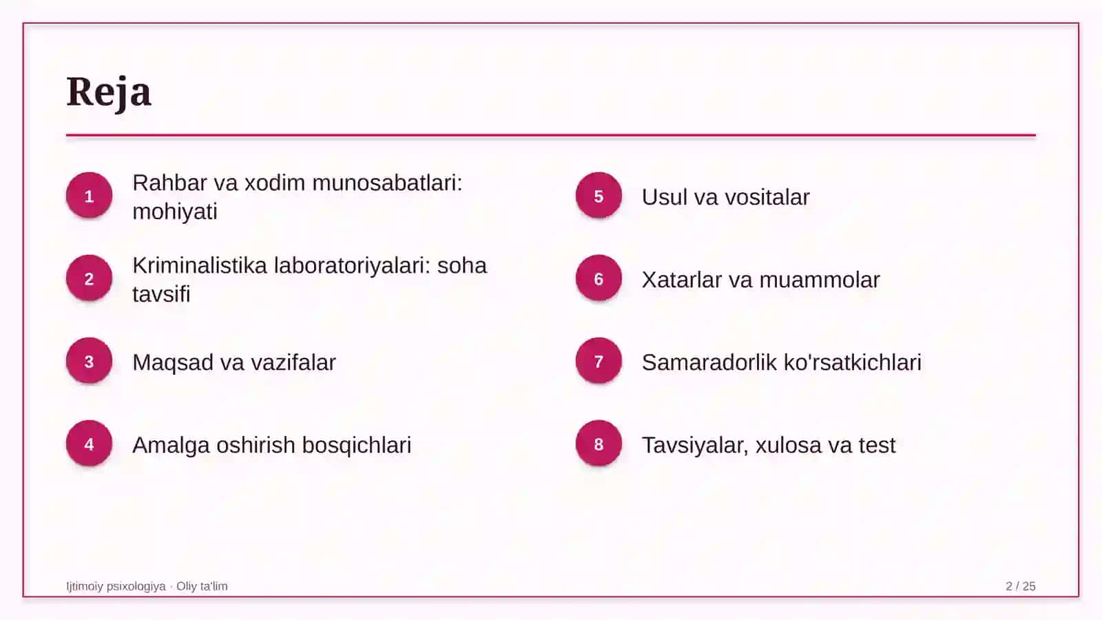 Kriminalistika laboratoriyalarida rahbar va xodim munosabatlari psixologiyasi 2