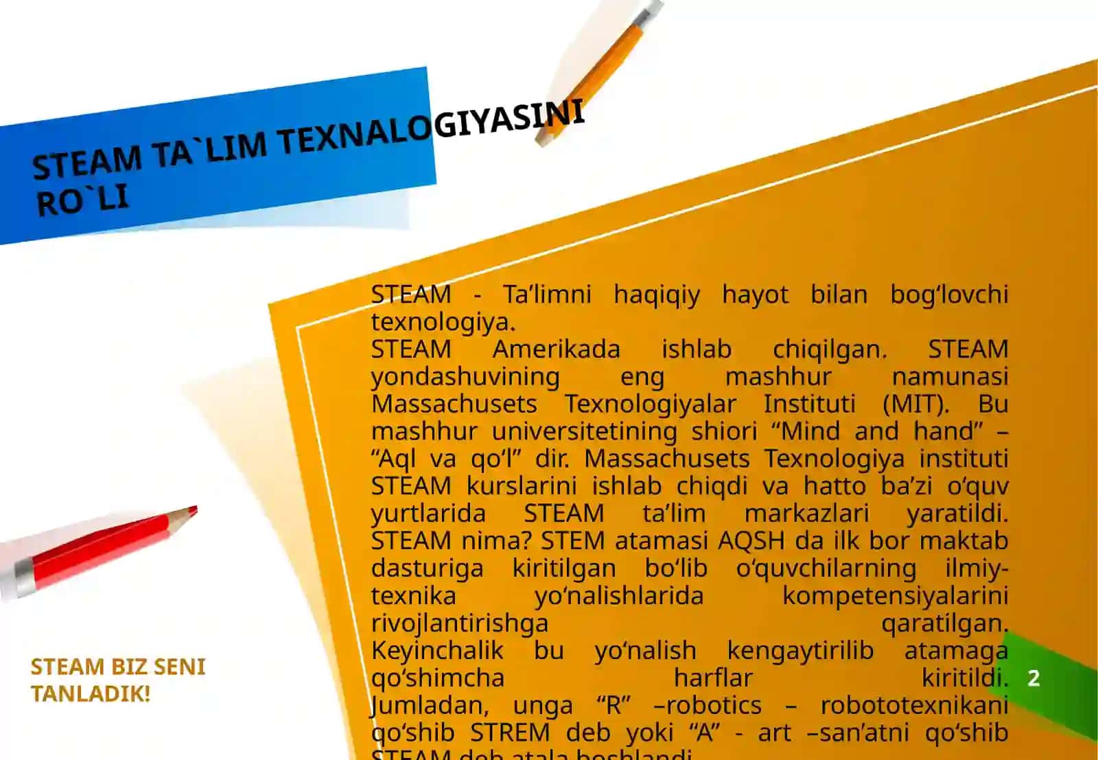 STEAM dasturlarida oquv jaryonlarni tashkil etish 2