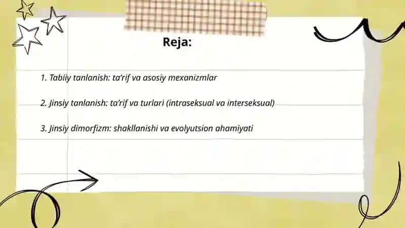 Tabiiy va jinsiy tanlanish 2