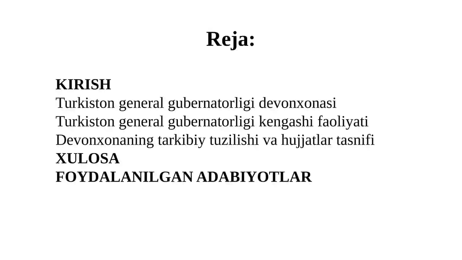 Turkiston general gubernatorligi va devonxonasi va kengashi faoliyati 2