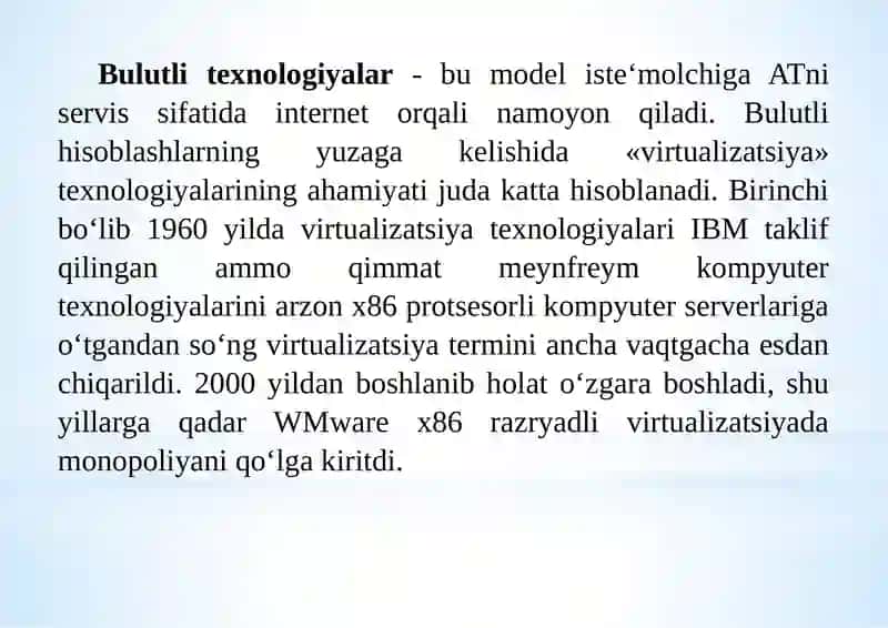 Bulutli texnologiyalar 2