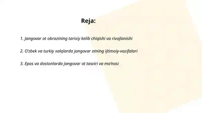 Jangovar ot obrazining tarixiy asoslari va badiy tahlili 2