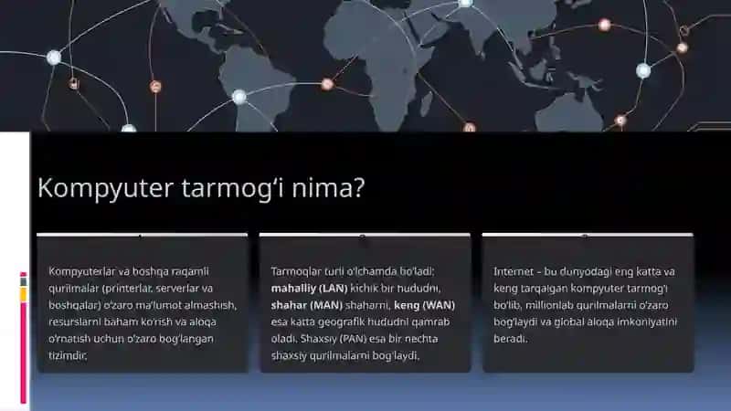 KOMPYUTER TARMOQLARI VA TARMOQ TOPOLOGIYALARI 2