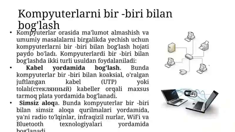 Kompyuter tarmoqlari va tarmoq texnologiyalari 2